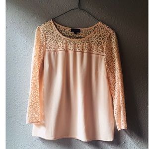 The Limited Pink Lace Blouse